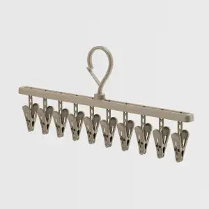 Milk Coffee Series Straight Drying Rack with 10 Clips(Coffee)