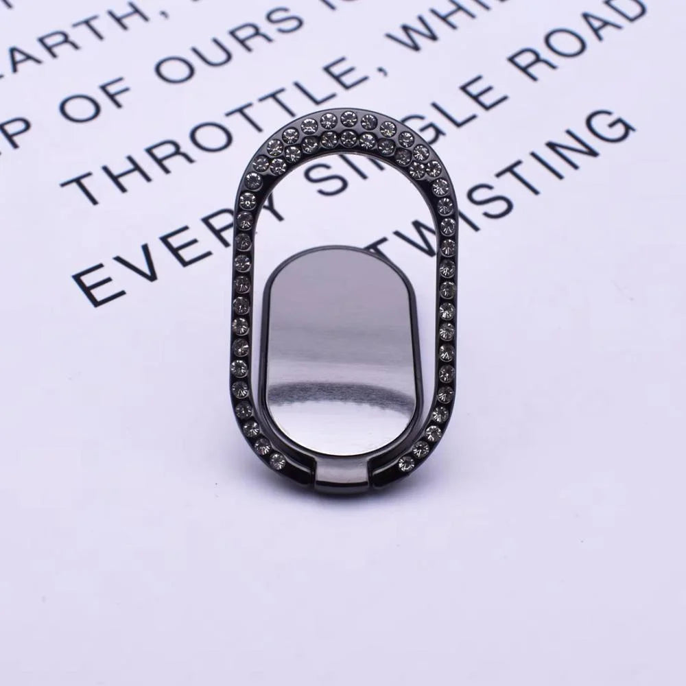 Diamond-Like Series Metal Finger Ring Phone Holder (Oval Black) Diamond-Like Series Metal Finger Ring Phone Holder (Oval Black)