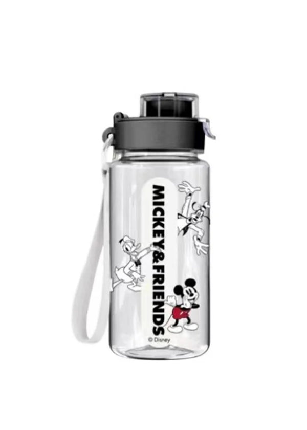 Disney Mickey Mouse Collection Plastic Bottle with Auto Flip Lid and Strap (640mL)(Mickey & Friends)