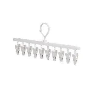 Milk Coffee Series Straight Drying Rack with 10 Clips(White) Milk Coffee Series Straight Drying Rack with 10 Clips(White)