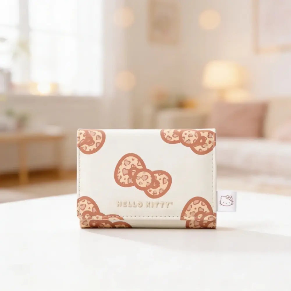 Hello Kitty Leopard Print Bowknot Wallet (Brown) Hello Kitty Leopard Print Bowknot Wallet (Brown)