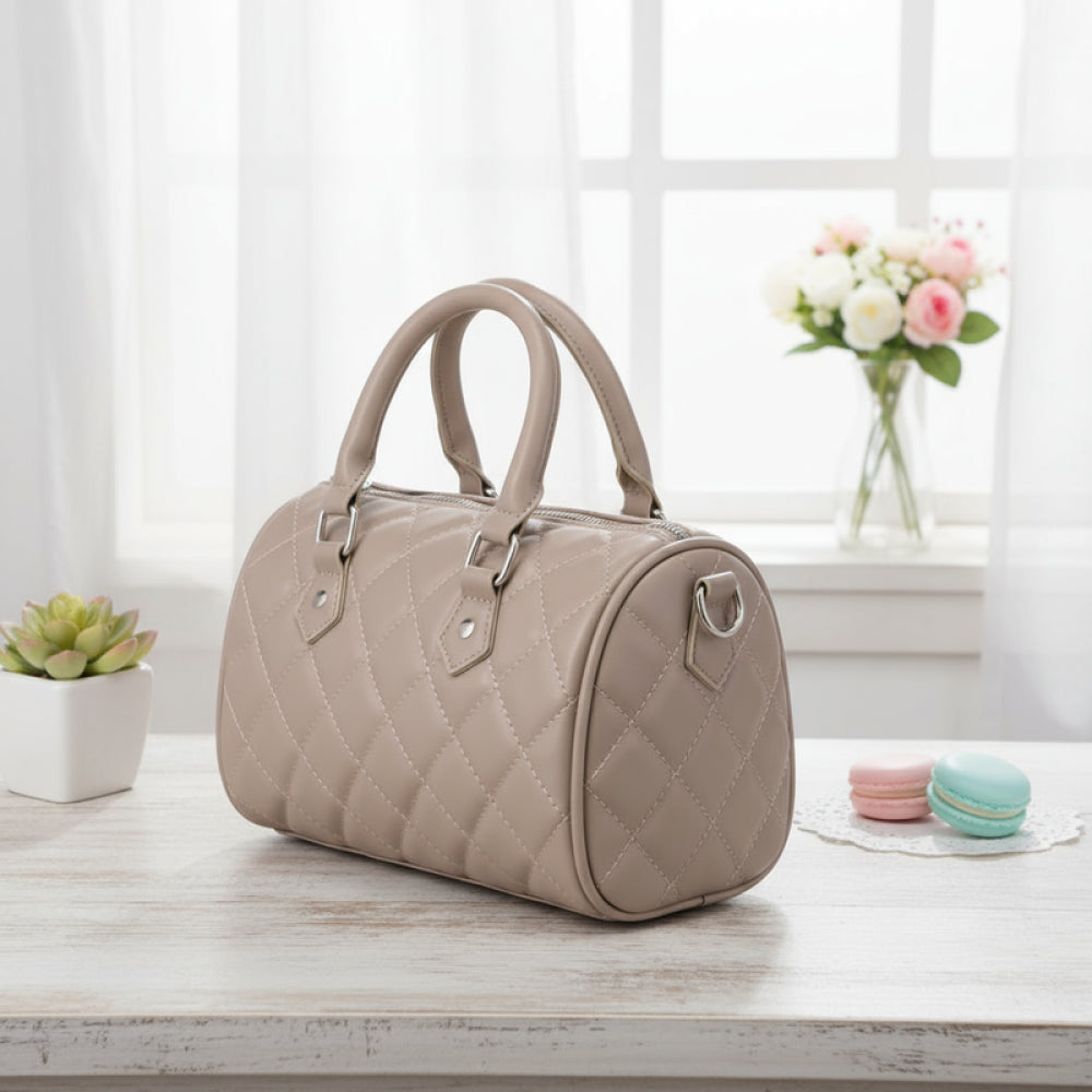 Diamond Pattern Crossbody Handheld Bag(Brown) Diamond Pattern Crossbody Handheld Bag(Brown)