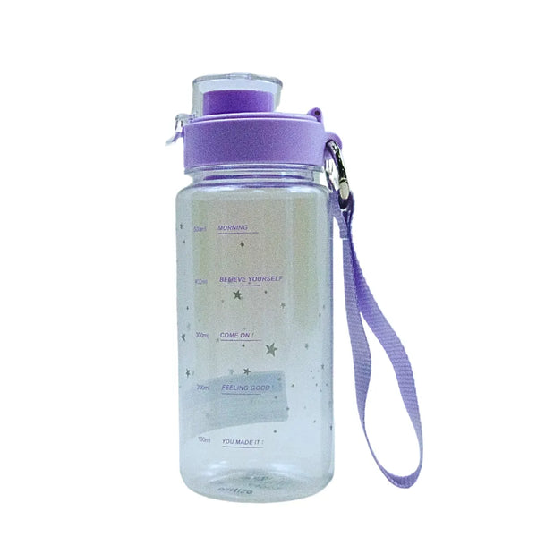 Holographic Series Plastic Bottle with Strap (640mL)(Purple)