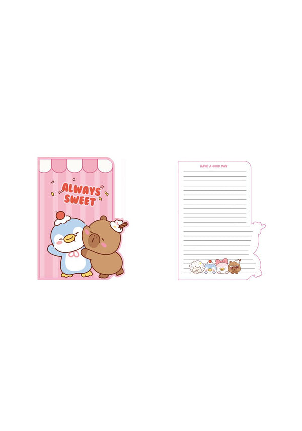 Mini Family Series Figure Stitch-bound Book (32 Sheets, Pink)