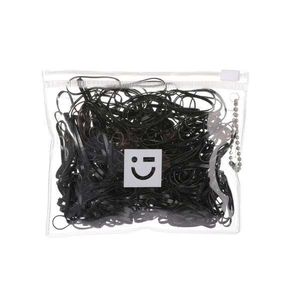 Disposable & Durable Medium Rubber Bands (Black, 300pcs)