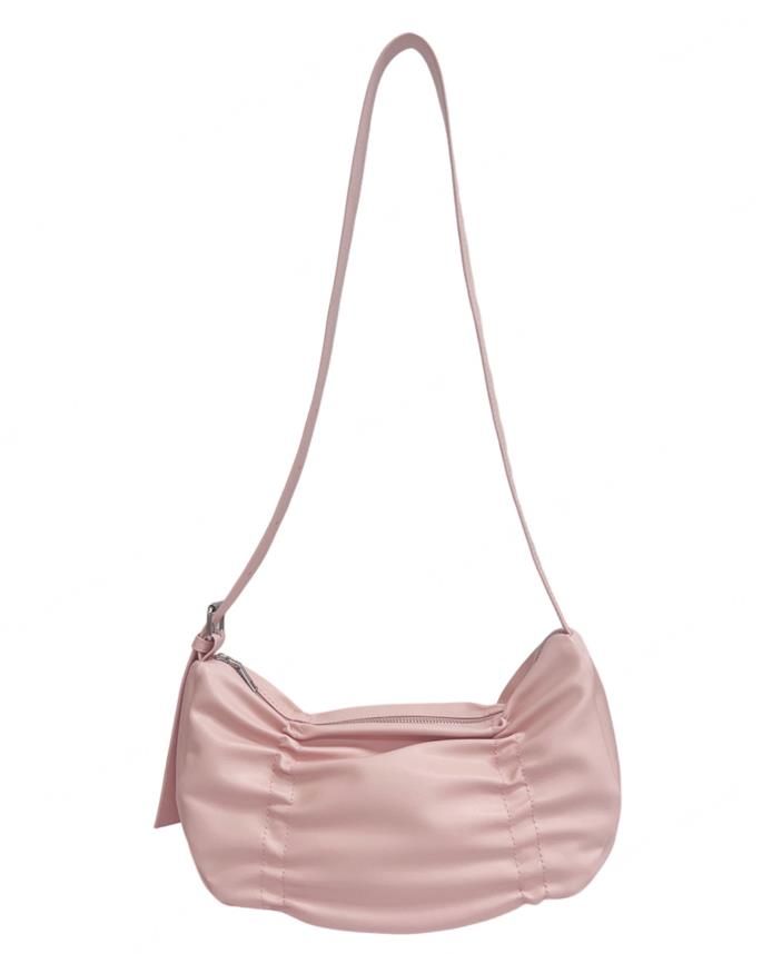 Half-Moon Pleated Shoulder Bag (Pink) Half-Moon Pleated Shoulder Bag (Pink)