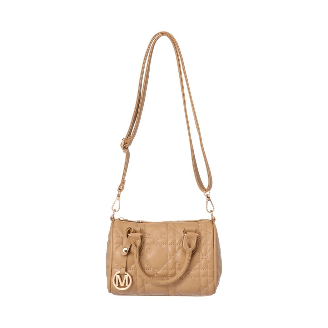 Classic Quilted Series Handheld Crossbody Cylinder Bag(Khaki)