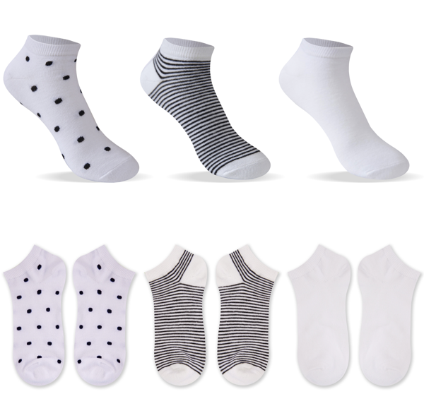 Women's Ankle Socks (6 Pairs)(White)