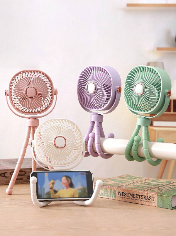Octopus Style 500mAh Baby Stroller Mini Fan (White) Octopus Style 500mAh Baby Stroller Mini Fan (White)