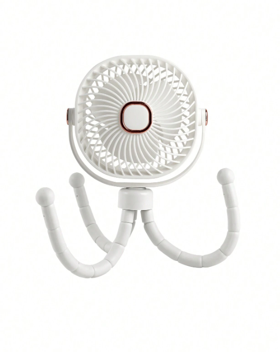 Octopus Style 500mAh Baby Stroller Mini Fan (White)