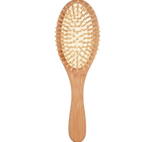 Harmony Series Large Oval Wood-Bristled Cushion Massager Hairbrush