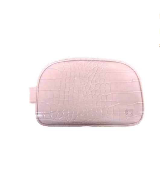 Handheld Cosmetic Bag (Pink, Patterned)