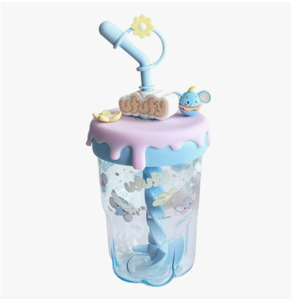 Disney Ufufy Collection Stirring Straw Tumbler (560mL)(Blue)