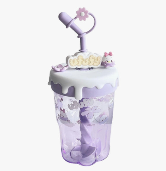 Disney Ufufy Collection Stirring Straw Tumbler (560mL)(Purple)