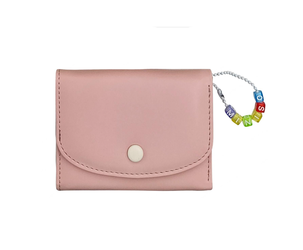 Colorful Beads Tri-Fold Women's Wallet (Pink)