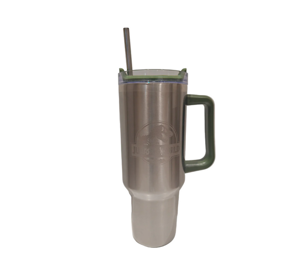 Jurassic World Large Capacity Double Wall Water Bottle with Handle & Straw 1200mL