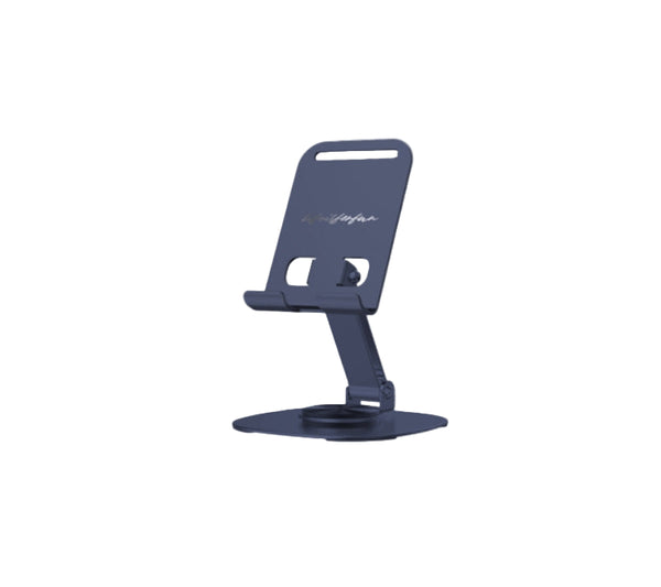 Life is for Fun Series Metal Rotating Phone Holder for Desk (Dark Blue)