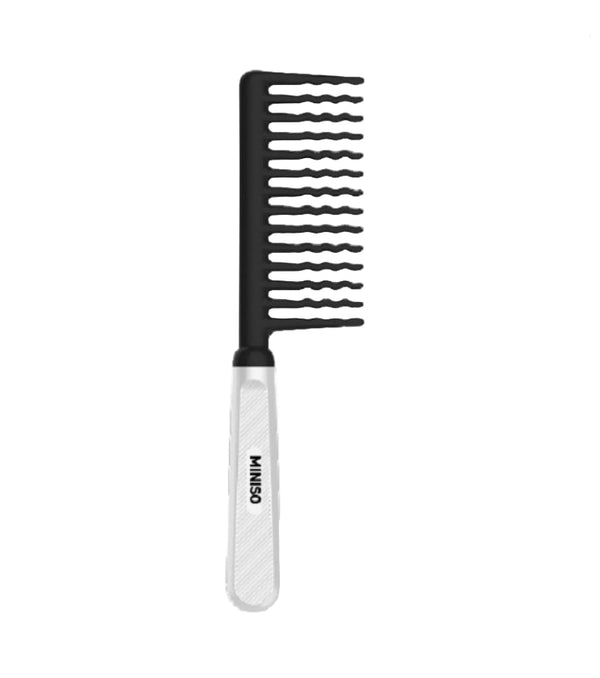 Classic Black White Series Hair Comb with Wave Shape Teeth