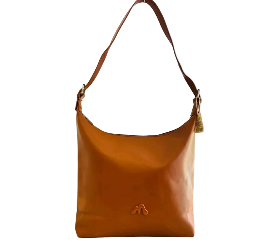 Solid Color M Letter Crossbody Shoulder Bag (Brown) Solid Color M Letter Crossbody Shoulder Bag (Brown)