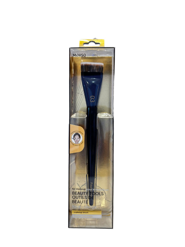 Black Gold Series Thin Blade Flat Top Foundation Brush