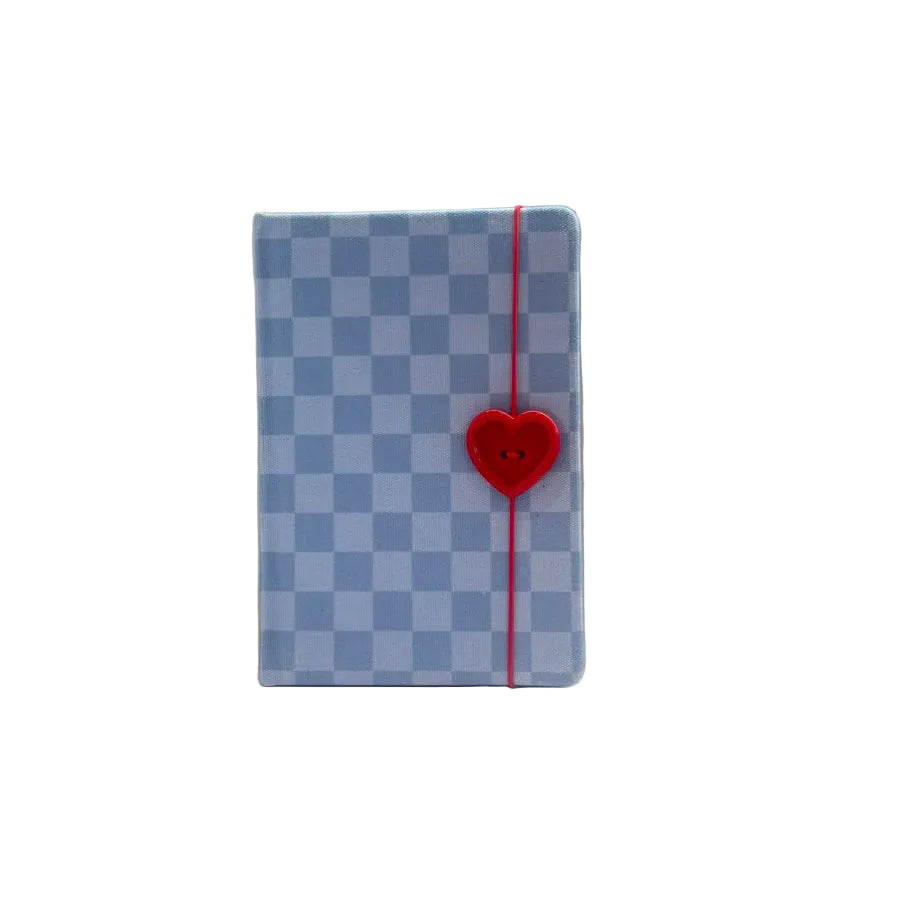 Big Button Series Heart Button A5 Fabric-Cover Book (80 Sheets)