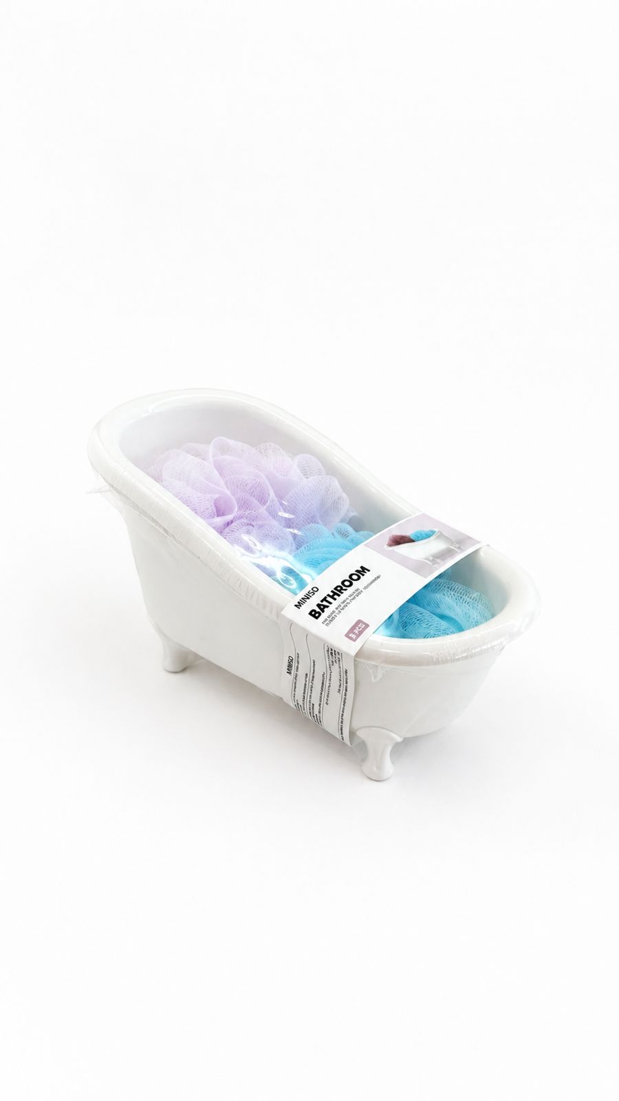 Loofahs and Bathtab-Shaped Storage Box (3 pcs) Loofahs and Bathtab-Shaped Storage Box (3 pcs)