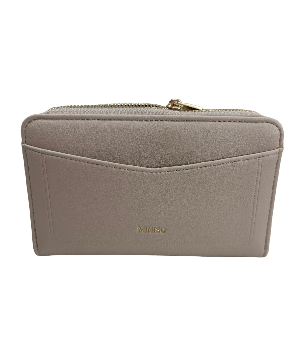Envelope Design Zip-Around Women's Wallet(Beige)