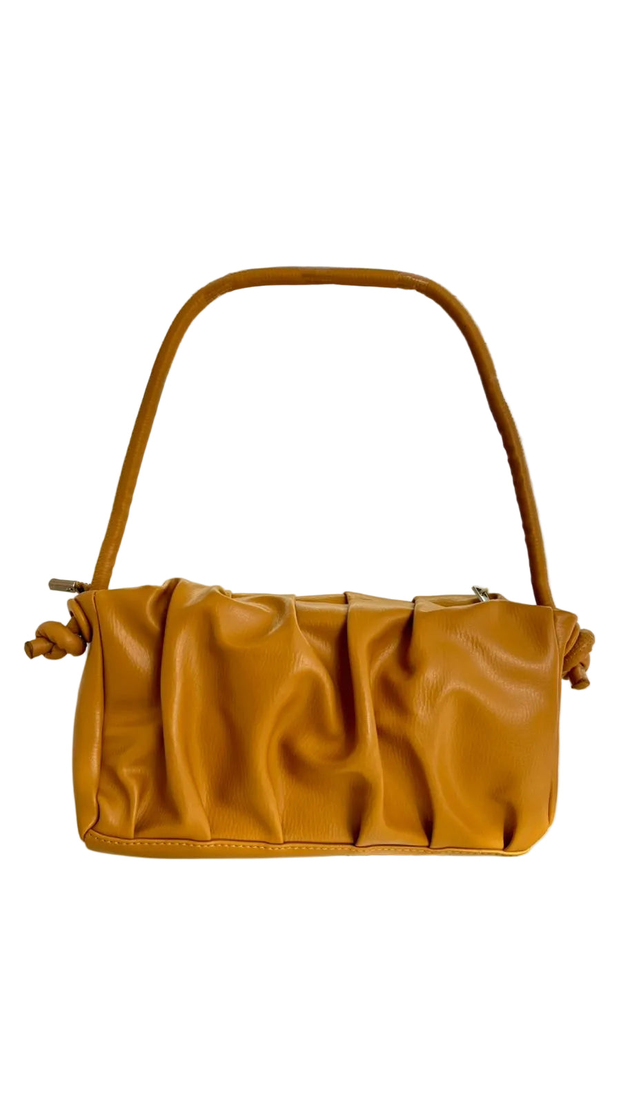 Retro Pleated Underarm Shoulder Bag(Yellow)