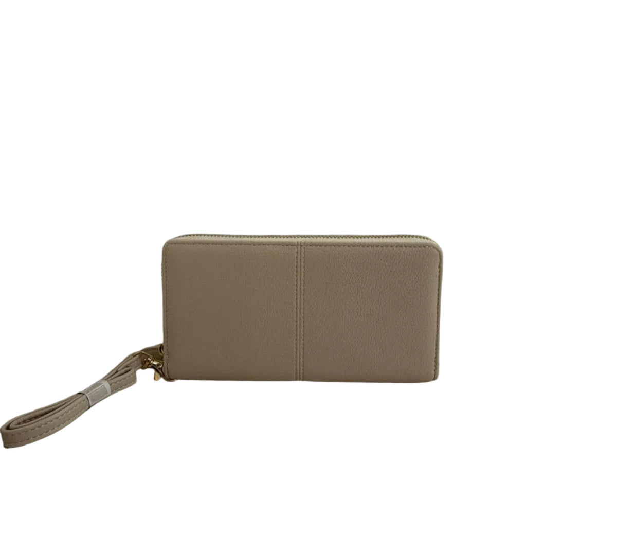 Litchi Pattern Zip-Round Women's Wallet (Beige)