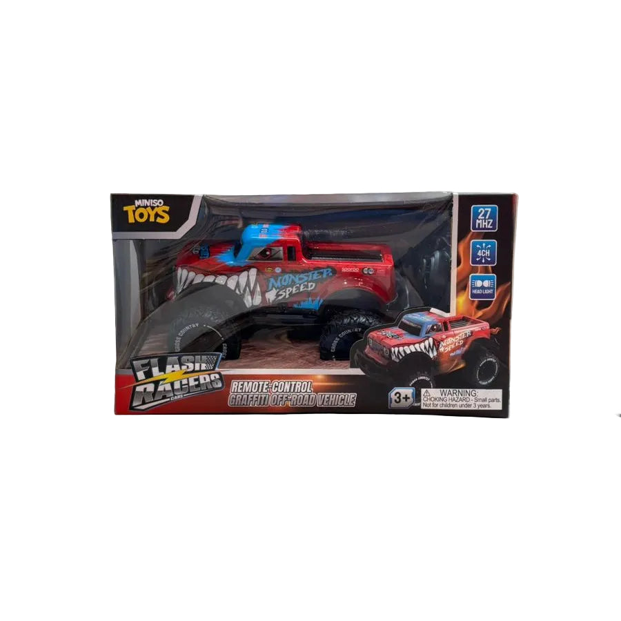 Remote-Control Graffiti Off-Road Vehicle(Blue, with Light) Remote-Control Graffiti Off-Road Vehicle(Blue, with Light)