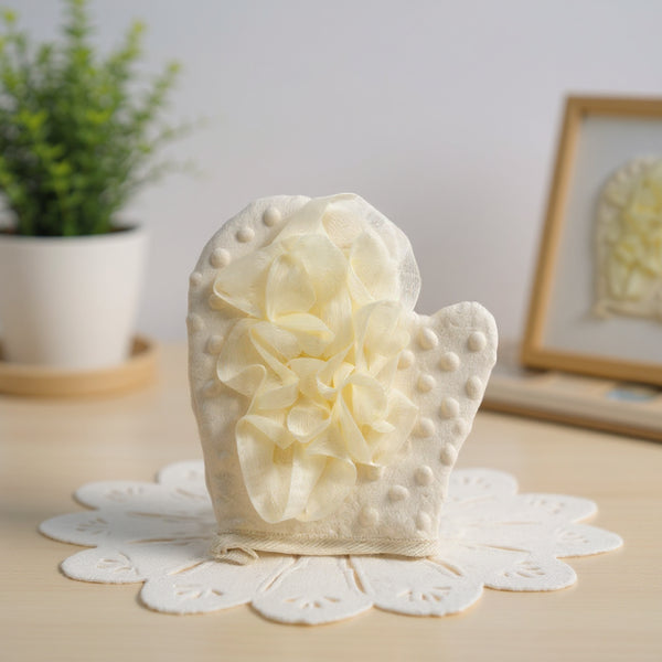 Harmony Series Double-Sided Shower Mitten with Loofah