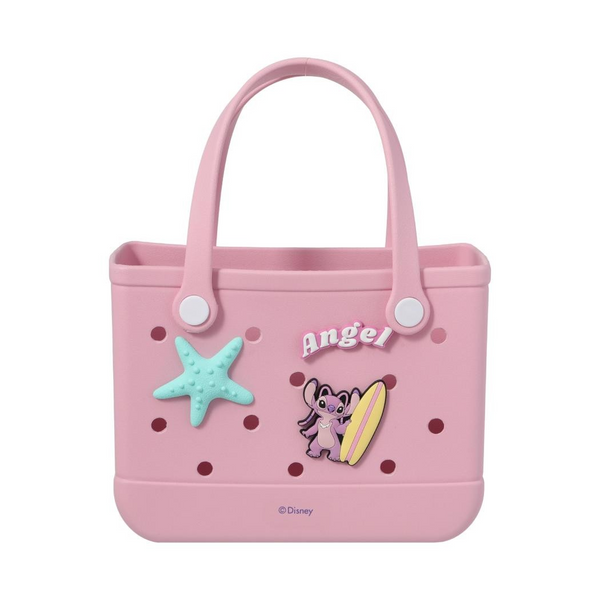 Disney Lilo & Stitch Collection Holes Handheld Bag (Angel,Pink)
