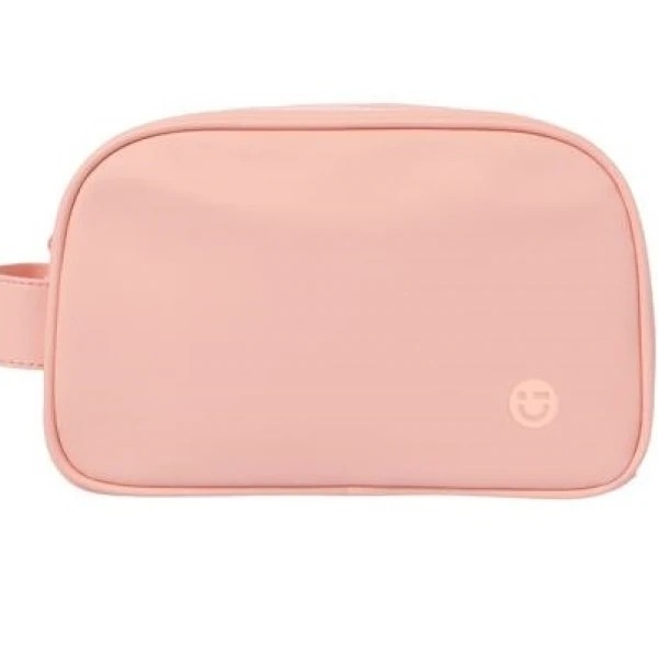 Solid Color Cosmetic Bag (Light Pink)