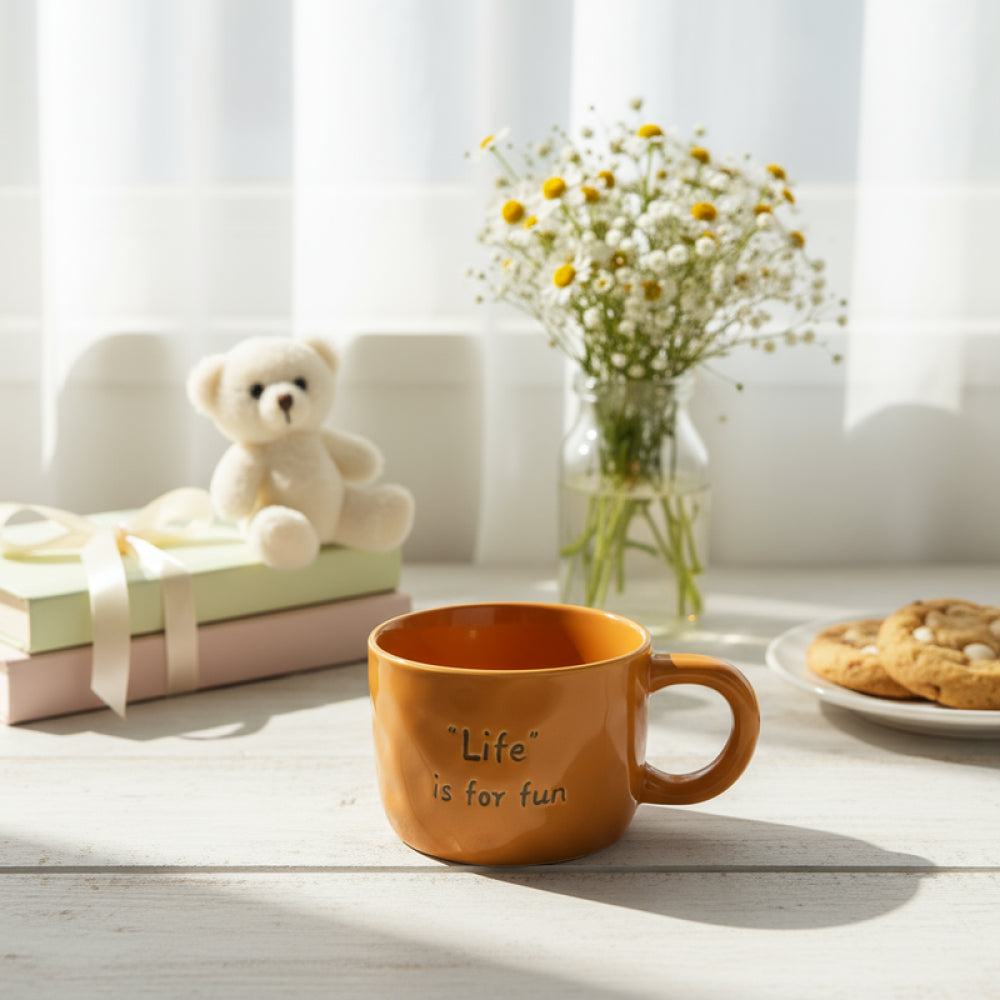 Ceramic Mug with Handle 250mL(Orange) Ceramic Mug with Handle 250mL(Orange)