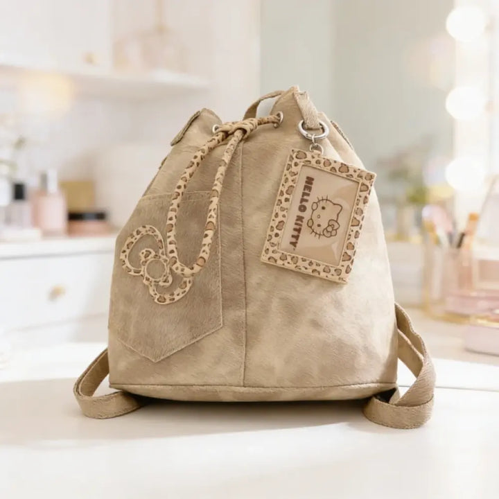 hello kitty leopard backpack macy' Hello Kitty Leopard Print Drawstring Backpack – Miniso Jordan