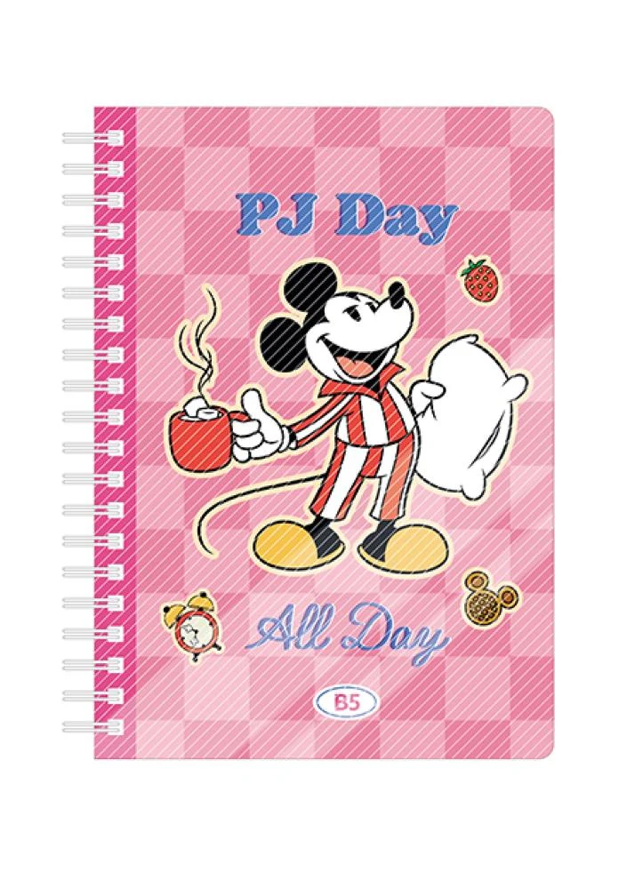 Disney Mickey Food Collection B5 PP Wire-bound Book (80 Sheets