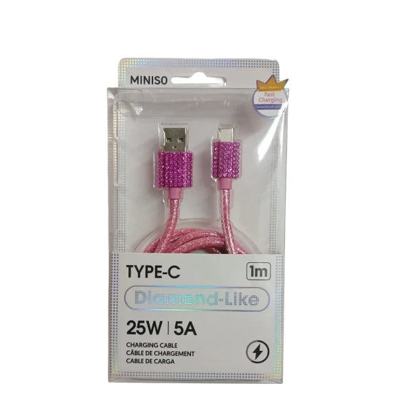 Diamond-Like Series Type-C Cable(Pink)
