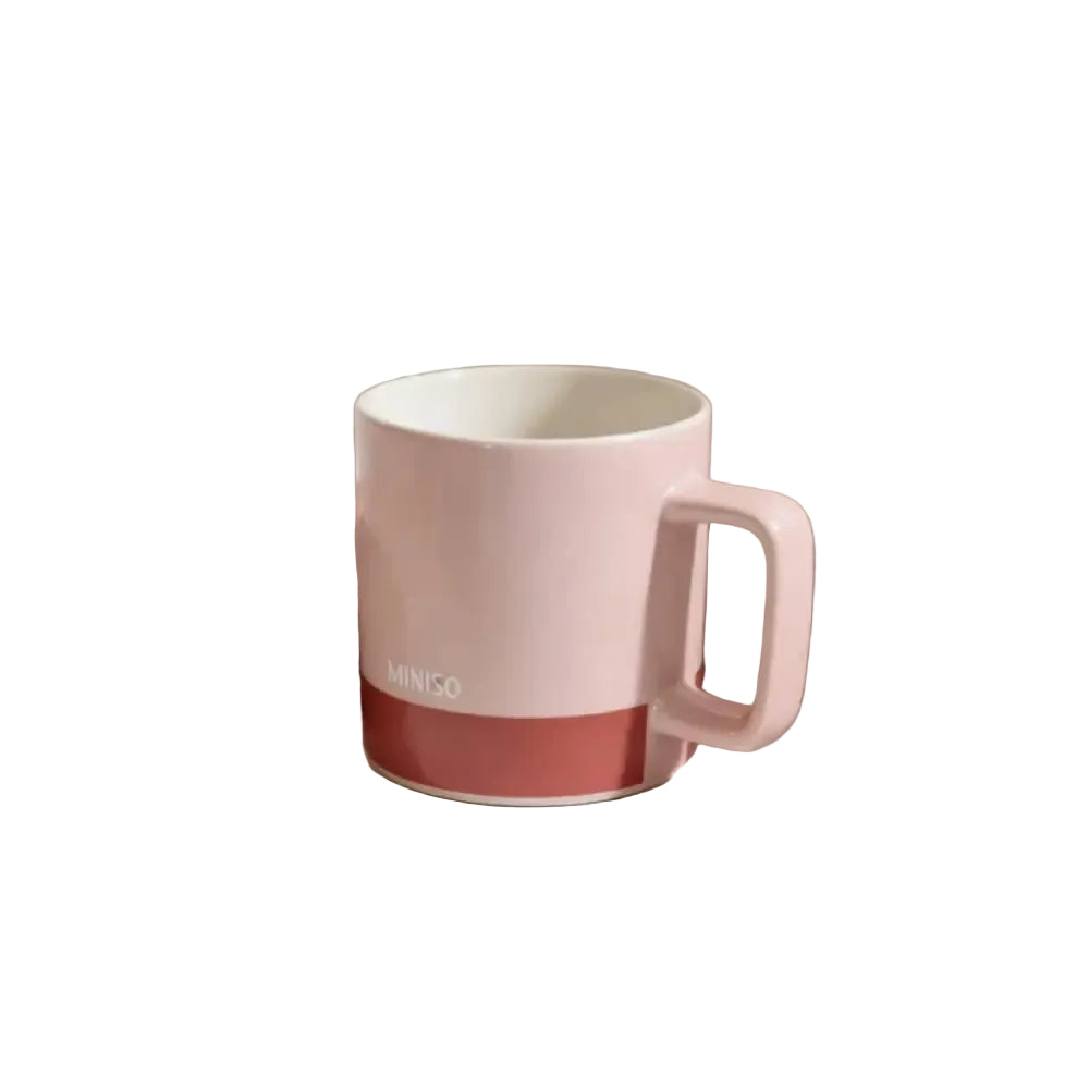 Color-Block Series Ceramic Mug 360mL(Pink)