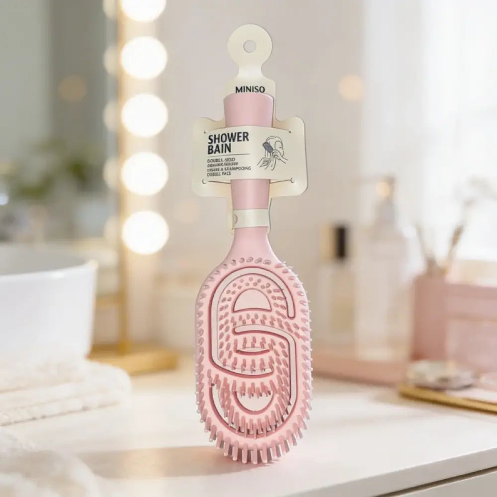 Self-Cleaning Double-Sided Standing Shampoo Brush Self-Cleaning Double-Sided Standing Shampoo Brush