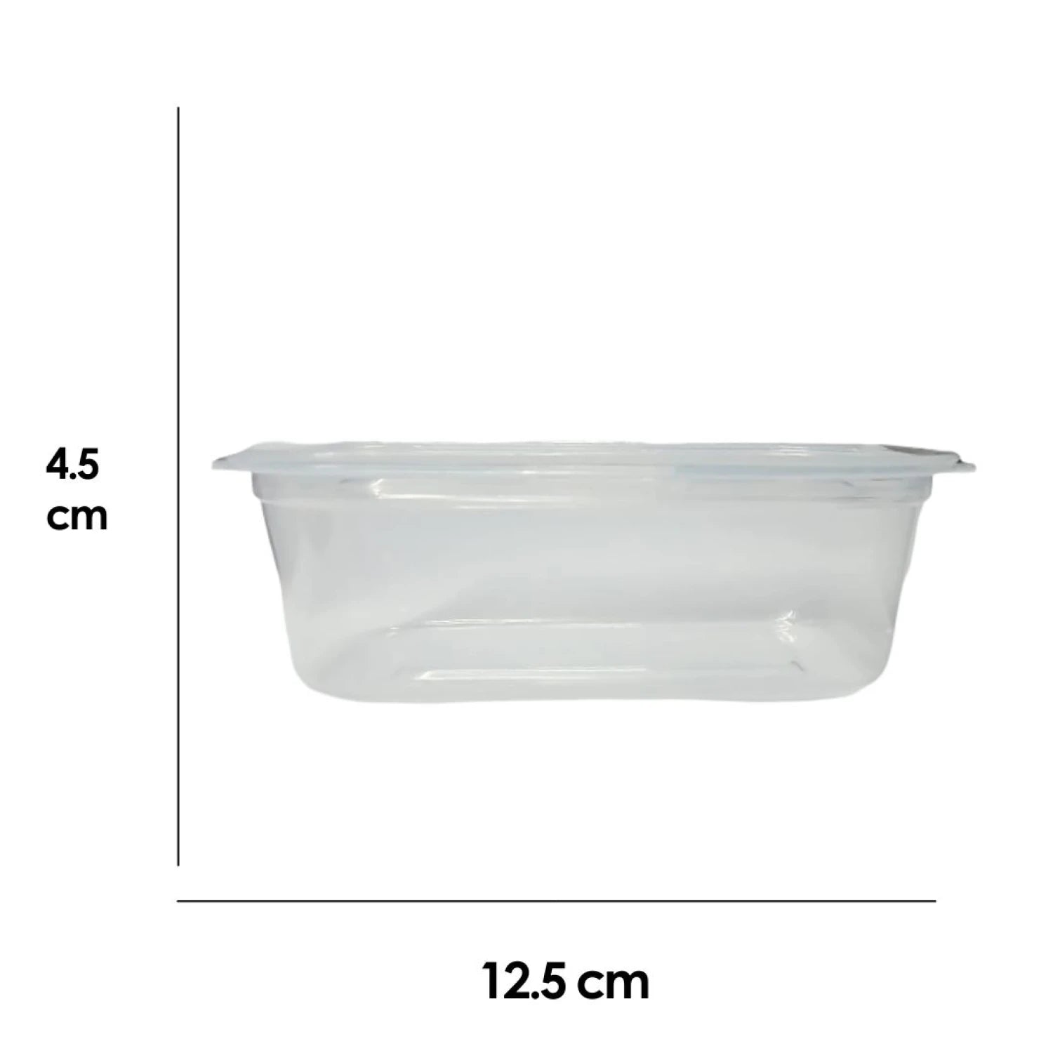 Transparent White Series Rectangular Food Container 400mL (3 pcs) Transparent White Series Rectangular Food Container 400mL (3 pcs)