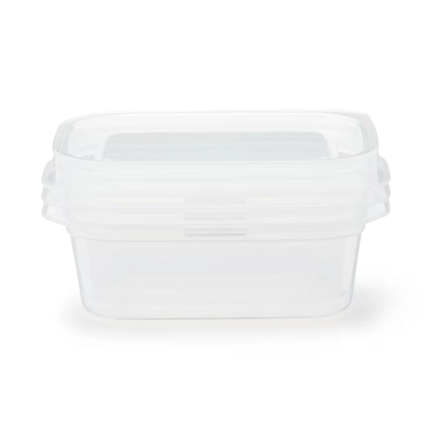 Transparent White Series Square Food Container 900mL (2 pcs)