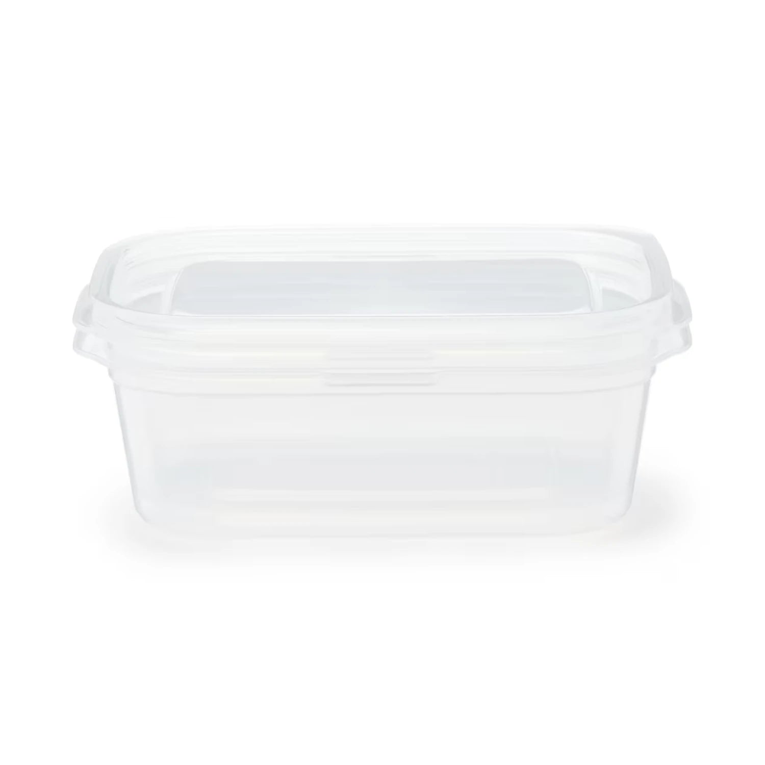 Transparent White Series Rectangular Food Container 850mL (2 pcs)