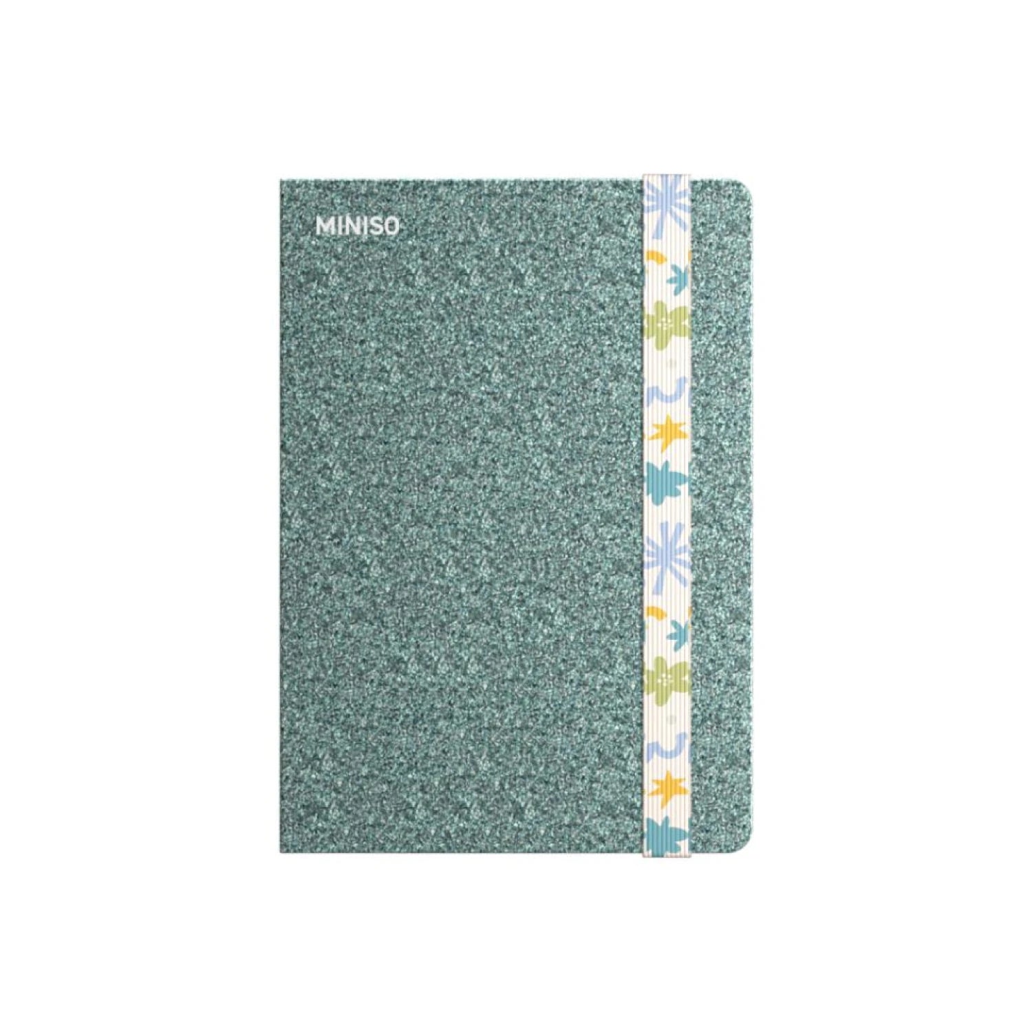 Glitter Series A5 PU Hardcover Book with Band (Blue) (80 Sheets)
