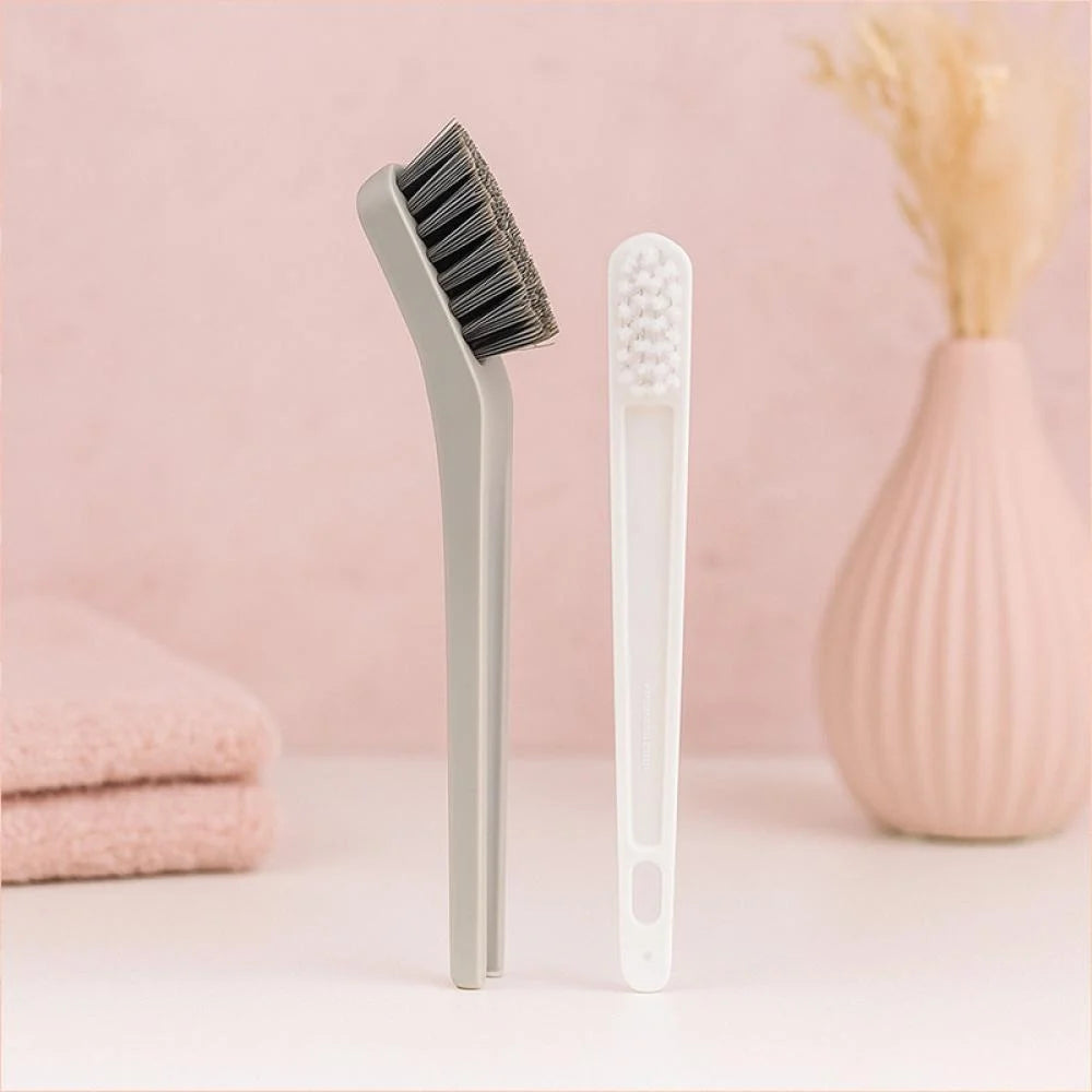 Multifunctional 2-In-1 Shoe Brush(Gray & White) Multifunctional 2-In-1 Shoe Brush(Gray & White)