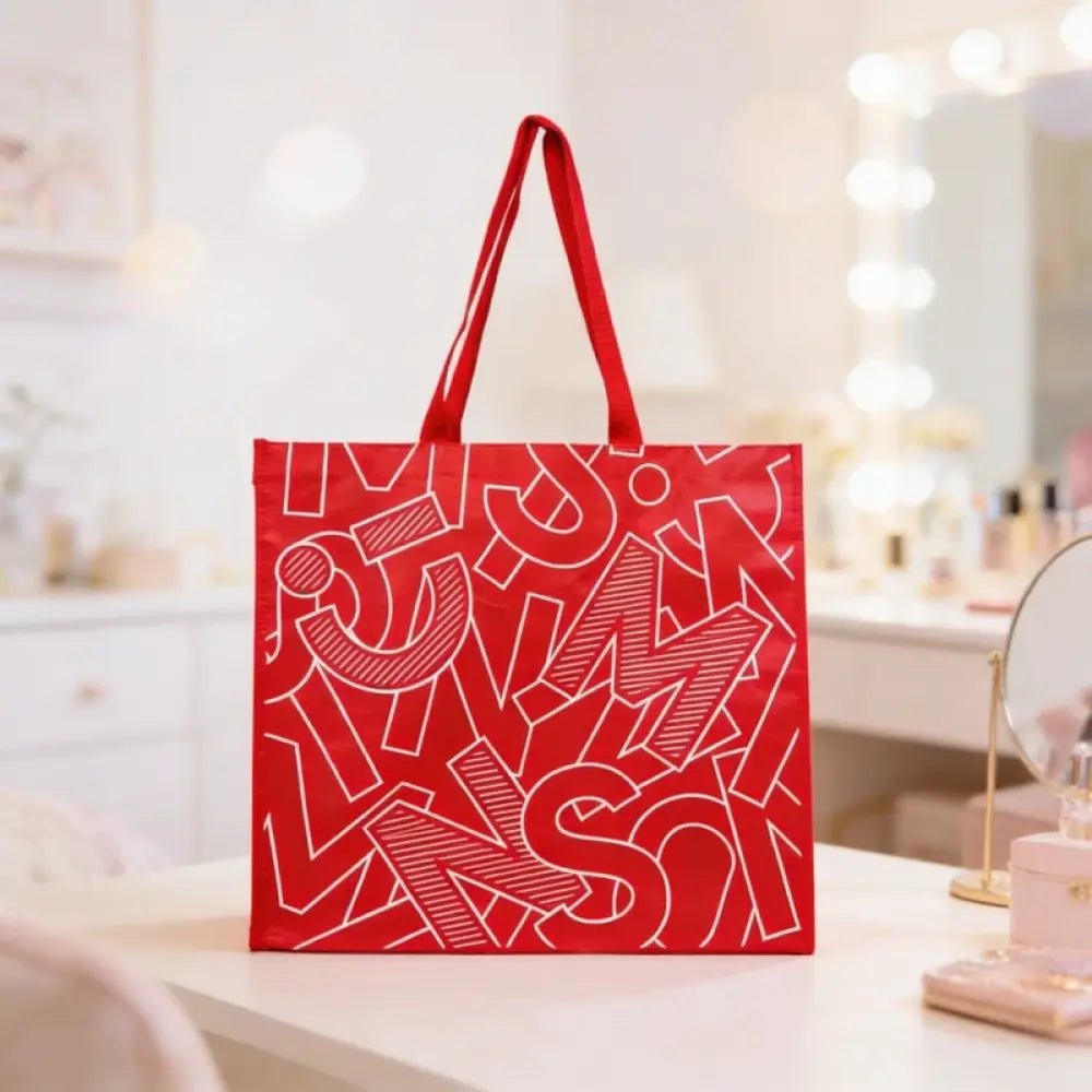 Miniso Series Rectangle Woven Shopping Bag (S)(Red) Miniso Series Rectangle Woven Shopping Bag (S)(Red)