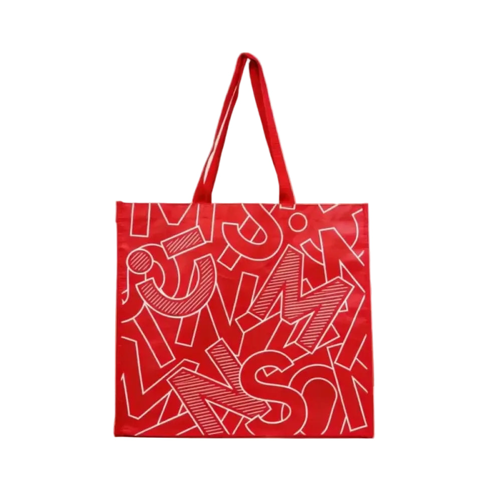 Miniso Series Rectangle Woven Shopping Bag (S)(Red)