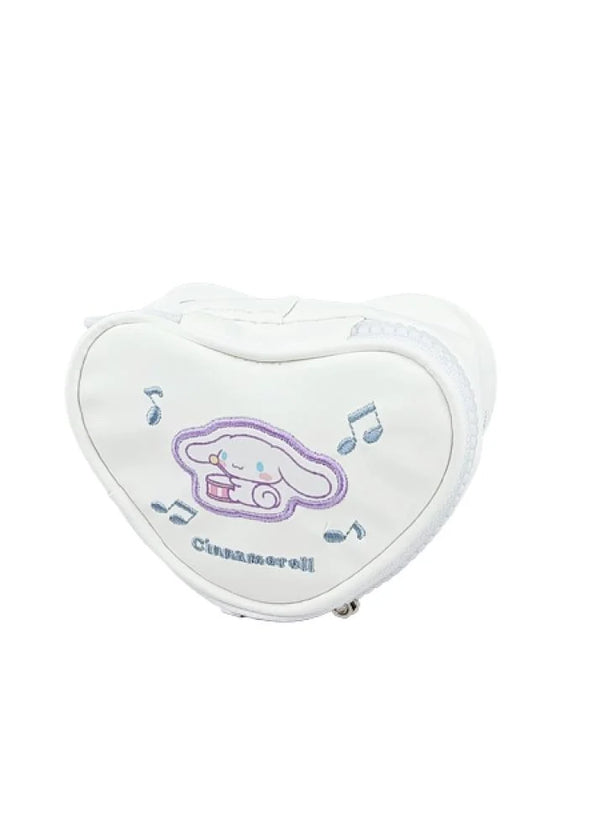 Sanrio characters Embroidery   Heart Shape Coin Purse(Cinnamoroll)