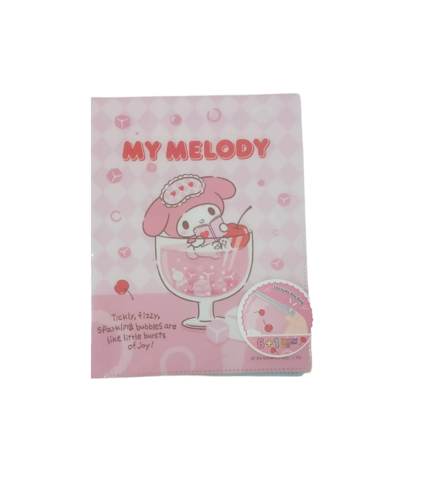 Sanrio characters Colorful Summer Collection 6+1 Document Organizer Book (My Melody)
