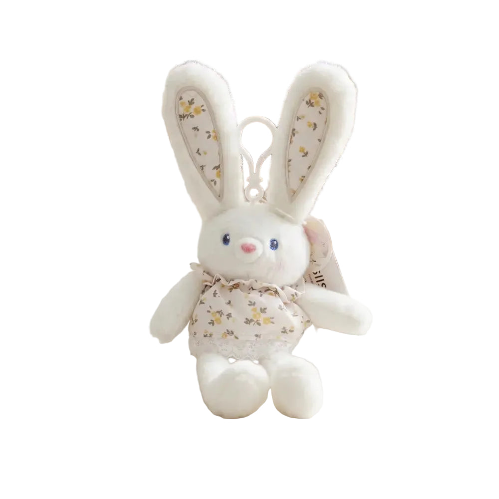 Bunny Pulling-Limbs 12in. Plush Pendant (White)