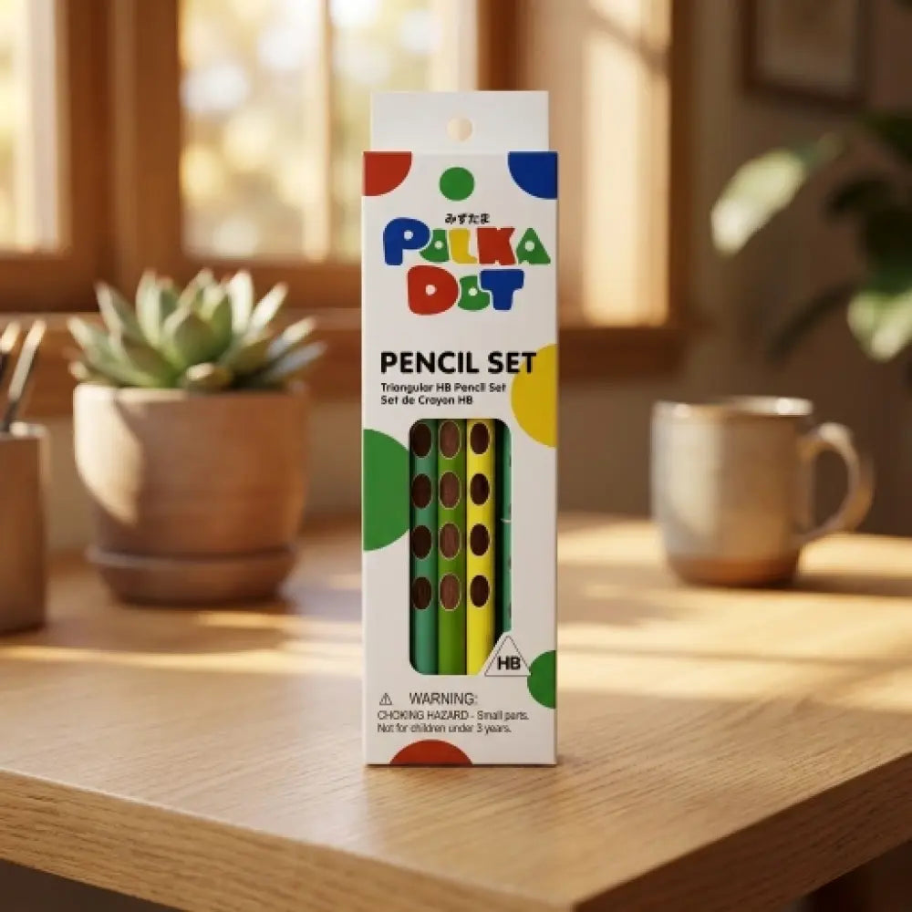 Polka Dot Series Triangular HB Pencil Set (12 Pack) Polka Dot Series Triangular HB Pencil Set (12 Pack)